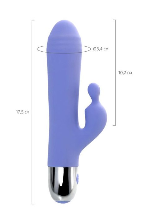 Vibrator with clitoral stimulation Flovetta Crocus, silicone, purple, 17.5 cm Vibrator with clitoral stimulation Flovetta Crocus, silicone, purple, 17.5 cm