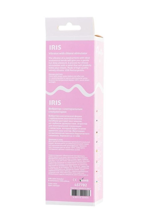 Vibrator with clitoral stimulator Flovetta by Toyfa Iris, silicone, mint, 22 cm Vibrator with clitoral stimulator Flovetta by Toyfa Iris, silicone, mint, 22 cm