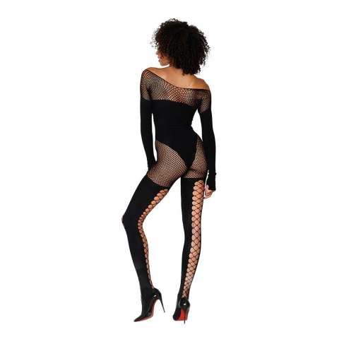 Dreamgirl Bodystocking bezszwowy nieprzezroczysty uniwersalny czarny Dreamgirl Dreamgirl Bodystocking bezszwowy nieprzezroczysty uniwersalny czarny Dreamgirl