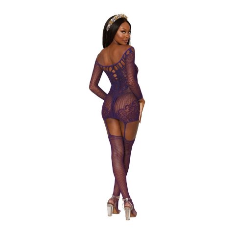 Dreamgirl Sukienka siateczkowa z paskami i pończochami, uniwersalna Dreamgirl Dreamgirl Sukienka siateczkowa z paskami i pończochami, uniwersalna Dreamgirl