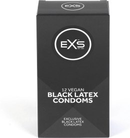 EXS Extra Black 12 szt. - prezerwatywy lateksowe czarne 54 mm EXS