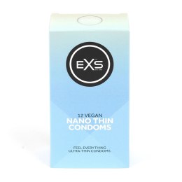 EXS Nano Thin prezerwatywy ultracienkie 12 sztuk bez zapachu, 53 mm EXS
