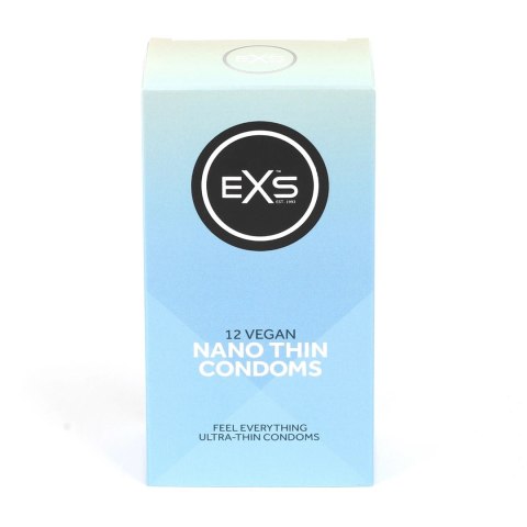 EXS Nano Thin prezerwatywy ultracienkie 12 sztuk bez zapachu, 53 mm EXS EXS Nano Thin prezerwatywy ultracienkie 12 sztuk bez zapachu, 53 mm EXS