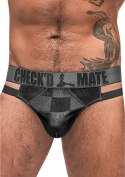 Male Power Check'd Mate Stringi Cutout z siateczką i ozdobnym pasem M Male Power Male Power Check'd Mate Stringi Cutout z siateczką i ozdobnym pasem M Male Power