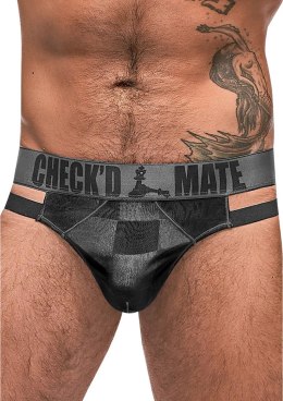 Male Power Check'd Mate Stringi Cutout z siateczką i ozdobnym pasem M Male Power