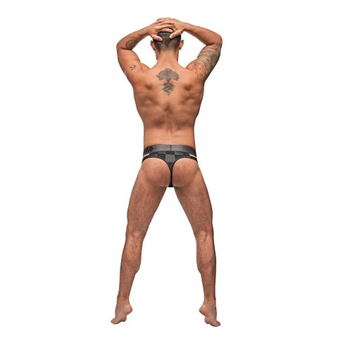 Male Power Check'd Mate Stringi Cutout z siateczką i ozdobnym pasem M Male Power Male Power Check'd Mate Stringi Cutout z siateczką i ozdobnym pasem M Male Power