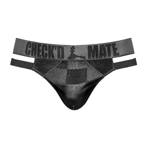 Male Power Check'd Mate Stringi Cutout z siateczką i ozdobnym pasem M Male Power Male Power Check'd Mate Stringi Cutout z siateczką i ozdobnym pasem M Male Power