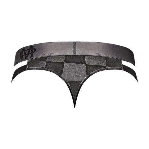 Male Power Check'd Mate Stringi Cutout z siateczką i ozdobnym pasem M Male Power Male Power Check'd Mate Stringi Cutout z siateczką i ozdobnym pasem M Male Power