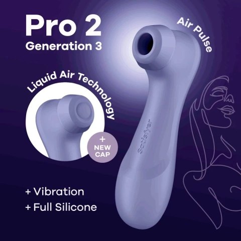 Satisfyer Pro 2 Generation 3 Violet - Intuicyjny Stymulator Air Pulse z Aplikacją Satisfyer Satisfyer Pro 2 Generation 3 Violet - Intuicyjny Stymulator Air Pulse z Aplikacją Satisfyer