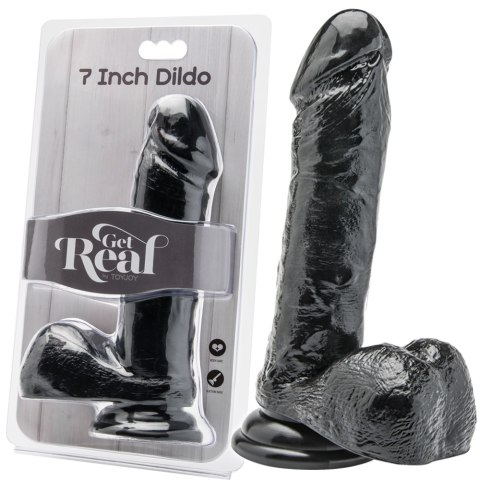 Czarne dildo z jądrami Get Real Black 7'' Czarne dildo z jądrami Get Real Black 7''