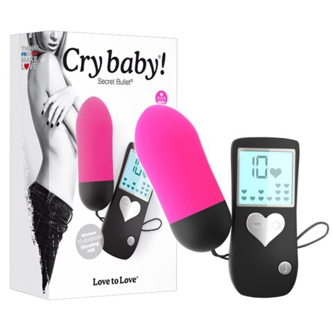 Jajeczko dopochwowe z wibracjami i pilotem Cry Baby Pink Jajeczko dopochwowe z wibracjami i pilotem Cry Baby Pink