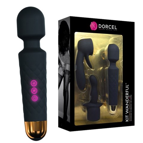 Kit Wanderful . Wibrator. Masażer z 2 nakładkami. Kit Wanderful . Wibrator. Masażer z 2 nakładkami.