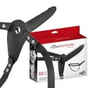 Strap on z wibracjami na pasie. Vibrating strap on black Strap on z wibracjami na pasie. Vibrating strap on black