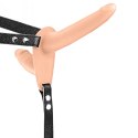 Vibrating Strap-on With Double Dildo Flesh USB Vibrating Strap-on With Double Dildo Flesh USB