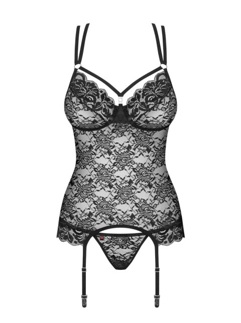 860-COR-1 gorset i stringi czarny S/M 860-COR-1 gorset i stringi czarny S/M