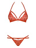 Bielizna damska, komplet 2-częściowy czerwony S/M 838-SET-3