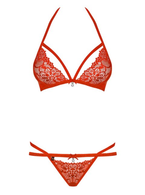 Bielizna damska, komplet 2-częściowy czerwony S/M 838-SET-3 Bielizna damska, komplet 2-częściowy czerwony S/M 838-SET-3