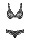 Bielizna damska. piękna. Luvae komplet 2-częściowy czarny L/XL Bielizna damska. piękna. Luvae komplet 2-częściowy czarny L/XL