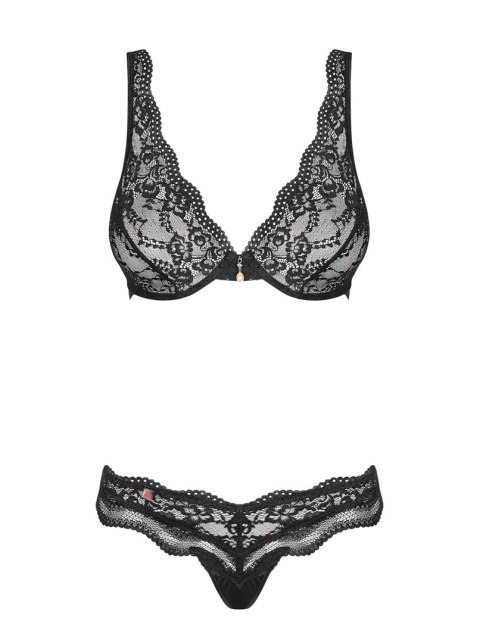 Bielizna damska. piękna. Luvae komplet 2-częściowy czarny L/XL Bielizna damska. piękna. Luvae komplet 2-częściowy czarny L/XL