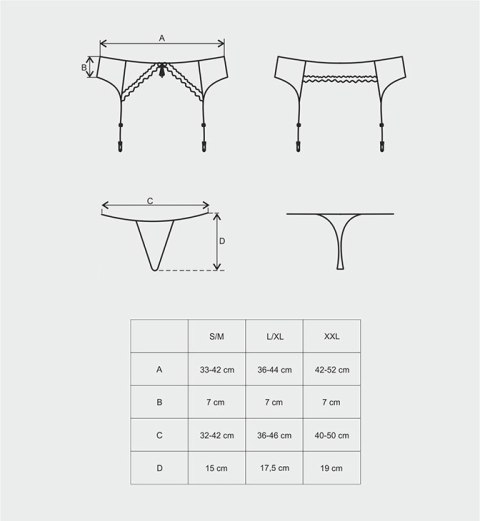 Charms pas do pończoch i stringi XXL Charms pas do pończoch i stringi XXL