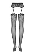 Garter stockings S206 czarne S/M/L