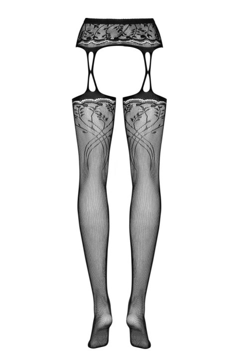 Garter stockings S206 czarne S/M/L Garter stockings S206 czarne S/M/L