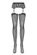 Garter stockings S206 czarne S/M/L