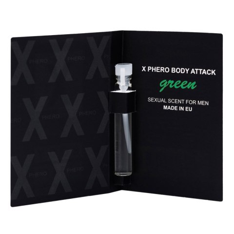 Perfumy X-Phero Body Attack Green for men, 1 ml Perfumy X-Phero Body Attack Green for men, 1 ml