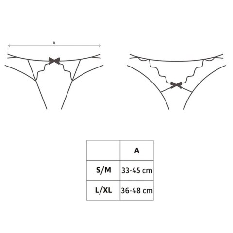 Picantina stringi otwarte czarne S/M Picantina stringi otwarte czarne S/M