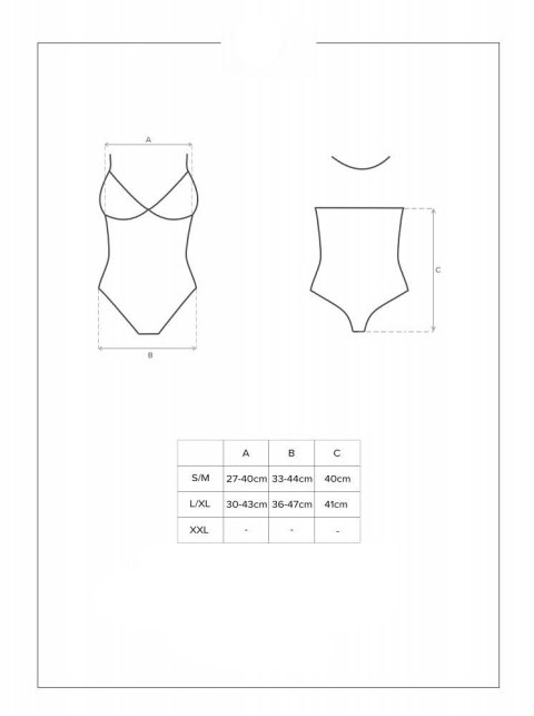 Prześwitujące body 876-TED-1 S/M Prześwitujące body 876-TED-1 S/M