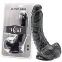 Duże dildo Get Real Black 8'' Duże dildo Get Real Black 8''