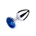 Metal Butt Plug Blue rozmiar S Metal Butt Plug Blue rozmiar S