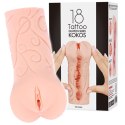 Pochwa sztuczna do masturbacji z ozdobnym wzorem na powierzchni Tattoo
