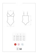 Body czarne L/XL, damskie, piękne. 810-TED-1 Body czarne L/XL, damskie, piękne. 810-TED-1