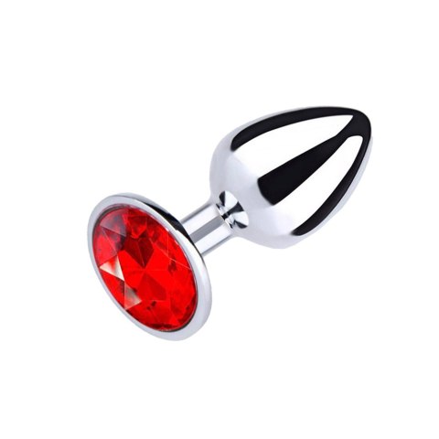 Metal Butt Plug Red rozmiar S Metal Butt Plug Red rozmiar S