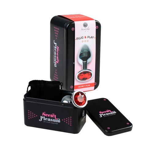 Metal Butt Plug Red rozmiar S Metal Butt Plug Red rozmiar S