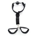 Uprząż z kneblem Gag Ball With Hand Cuff Uprząż z kneblem Gag Ball With Hand Cuff
