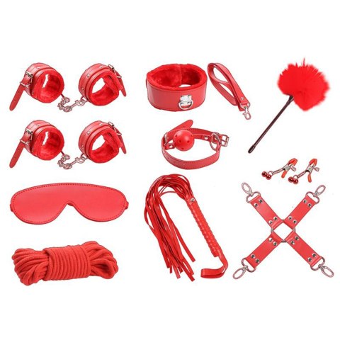 Zestaw BDSM Begginers Bondage Set Red Zestaw BDSM Begginers Bondage Set Red