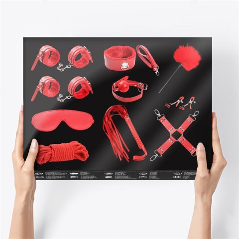 Zestaw BDSM Begginers Bondage Set Red Zestaw BDSM Begginers Bondage Set Red