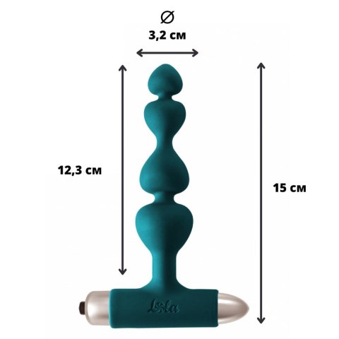 Korek analny z wibracjami, silikonowy. Kulkowy z uchwytem Korek analny z wibracjami, silikonowy. Kulkowy z uchwytem