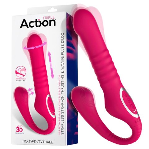 Silikonowy strap-on z wibracjami i pulsacjami. Mocna stymulacja. Silikonowy strap-on z wibracjami i pulsacjami. Mocna stymulacja.