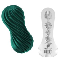 Tenga™ – Flex Fizzy Green | Spiralny Masturbator Wielokrotnego Użytku