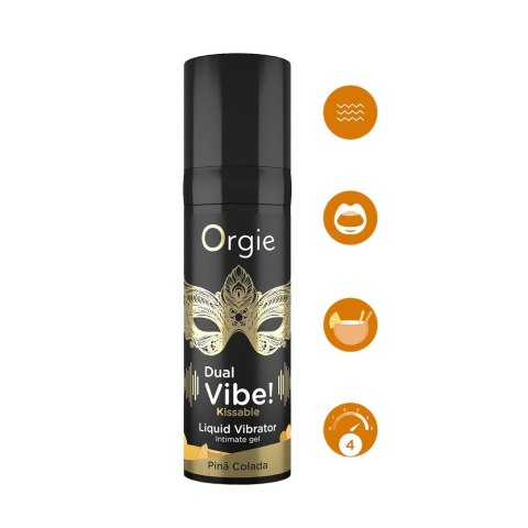 Żel intymny Dual Vibe Kissable Pina Colada. Żel wibrujący i stymulujący. Żel intymny Dual Vibe Kissable Pina Colada. Żel wibrujący i stymulujący.