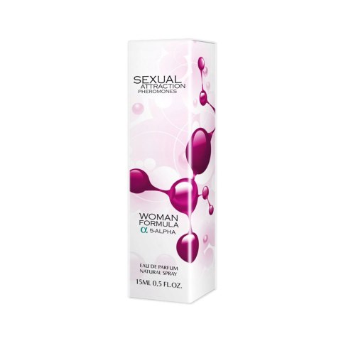 Zmysłowy zapach dla kobiet. Feromony na randkę. Sexual Attraction Woman 15 ml. Zmysłowy zapach dla kobiet. Feromony na randkę. Sexual Attraction Woman 15 ml.