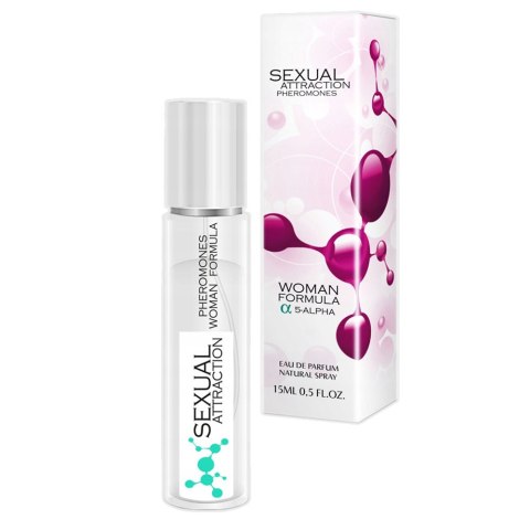 Zmysłowy zapach dla kobiet. Feromony na randkę. Sexual Attraction Woman 15 ml. Zmysłowy zapach dla kobiet. Feromony na randkę. Sexual Attraction Woman 15 ml.