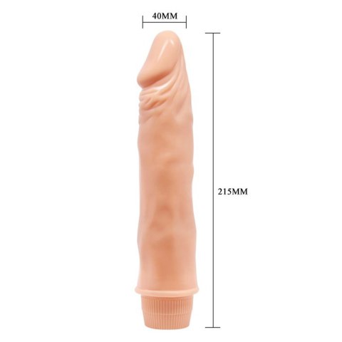 Dildo, penis z wibracjami dla kobiet 21 cm. Zasilany bateriami. Cielisty Dildo, penis z wibracjami dla kobiet 21 cm. Zasilany bateriami. Cielisty