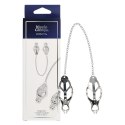 Klamerki na łańcuszku ozdobnym. Ozdoba erotyczna ciała - Nipple Clamps