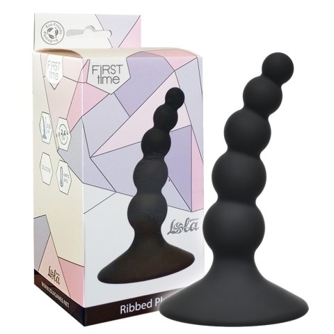 Korek analny na przyssawce. 5 kulek stymulujących. Ribbed Plug