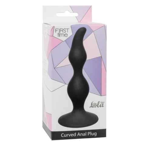 Korek analny na przyssawce, silikonowy. Curved Anal Plug