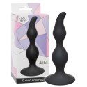 Korek analny na przyssawce, silikonowy. Curved Anal Plug